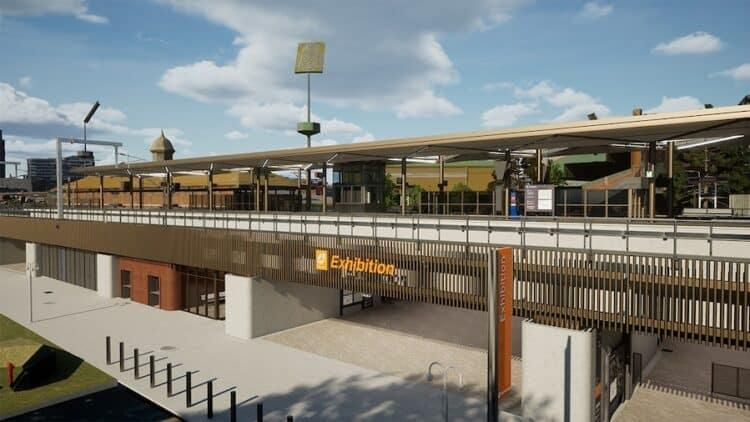 Victoria Park stadium precinct and proposed Cross River Rail station connection